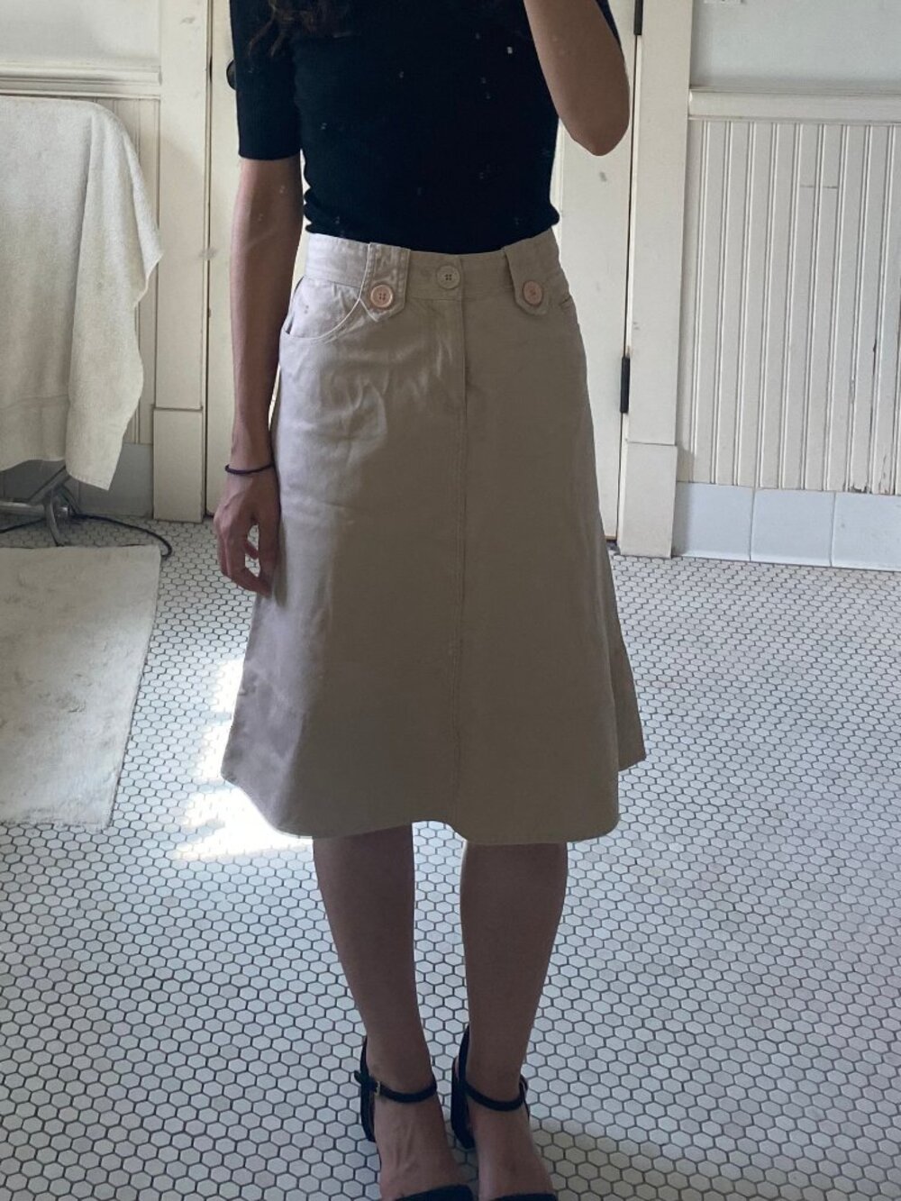 Marc by Marc Jacobs vintage A-line Tan Cotton Skirt - Picture 12 of 13